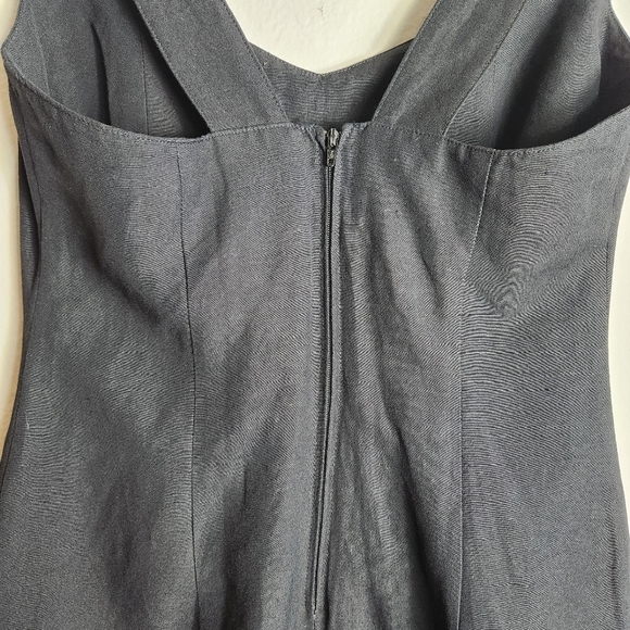 Byblos Linen Black Sleeveless Sheath Dress-Size EU 42/US 6 - Picture 5 of 7